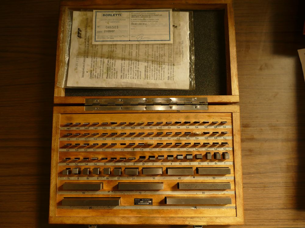 Set di blocchetti pianparalleli di grado 1